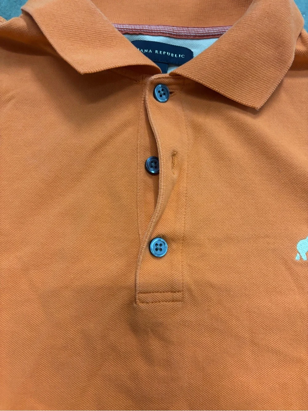 Banana Republic Orange Short-Sleeve Polo